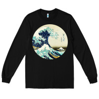 Black great wave Long Sleeve Tee - linhVisuals