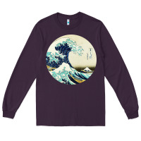 Plum great wave Long Sleeve Tee - linhVisuals