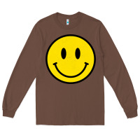 Chestnut vintage retro happy smiley face 80's 90's aesthetic sweatshirt Long Sleeve Tee - linhVisuals