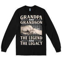 Black grandpa and grandson the legend t  shirtgrandpa and grandson the legen Long Sleeve Tee - linhVisuals
