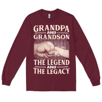 Burgundy grandpa and grandson the legend t  shirtgrandpa and grandson the legen Long Sleeve Tee - linhVisuals