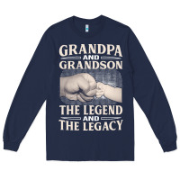 Navy grandpa and grandson the legend t  shirtgrandpa and grandson the legen Long Sleeve Tee - linhVisuals