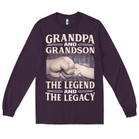 Plum grandpa and grandson the legend t  shirtgrandpa and grandson the legen Long Sleeve Tee - linhVisuals