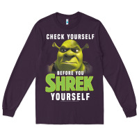 Plum sh.rek check yourself before you sh.rek yourself t shirt Long Sleeve Tee - linhVisuals