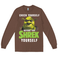 Chestnut sh.rek check yourself before you sh.rek yourself t shirt Long Sleeve Tee - linhVisuals