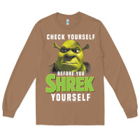 Toasted Coconut sh.rek check yourself before you sh.rek yourself t shirt Long Sleeve Tee - linhVisuals