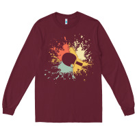 Burgundy ping pong t  shirt p i n g p o n g i n k s p l a s h t  shirt Long Sleeve Tee - linhVisuals