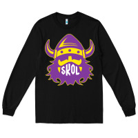 Black skol nordic viking helmet shirt Long Sleeve Tee - linhVisuals