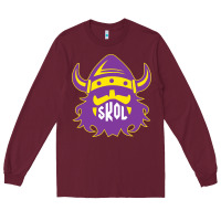 Burgundy skol nordic viking helmet shirt Long Sleeve Tee - linhVisuals