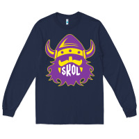 Navy skol nordic viking helmet shirt Long Sleeve Tee - linhVisuals