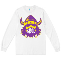 White skol nordic viking helmet shirt Long Sleeve Tee - linhVisuals