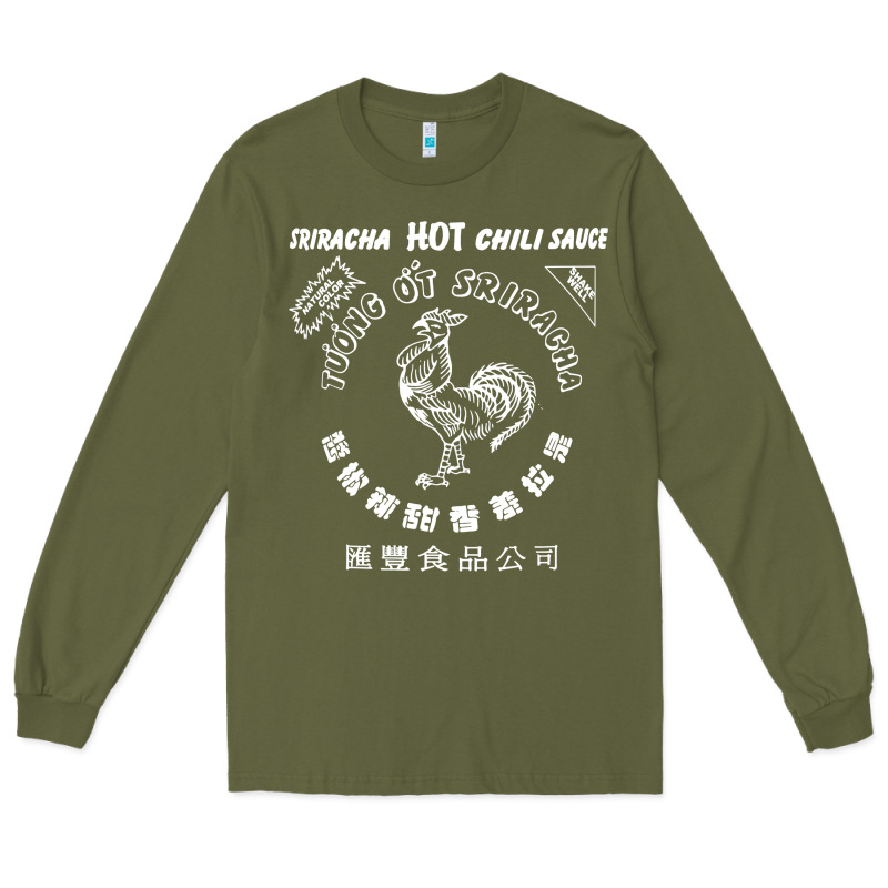 Sriracha Official Hot Chili Sauce Men's Graphic Long Sleeve Tee by linhVisuals | Teevron