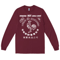 Burgundy sriracha official hot chili sauce men's graphic Long Sleeve Tee - linhVisuals