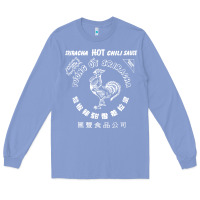 Colony Blue sriracha official hot chili sauce men's graphic Long Sleeve Tee - linhVisuals