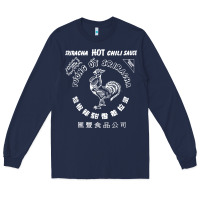Navy sriracha official hot chili sauce men's graphic Long Sleeve Tee - linhVisuals