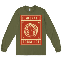 Army Green democratic socialist Long Sleeve Tee - linhVisuals