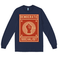 Navy democratic socialist Long Sleeve Tee - linhVisuals
