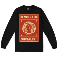Black democratic socialist Long Sleeve Tee - linhVisuals