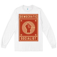 White democratic socialist Long Sleeve Tee - linhVisuals