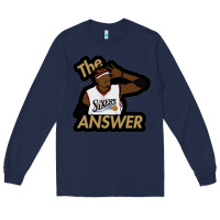 Navy sixers the answer Long Sleeve Tee - linhVisuals
