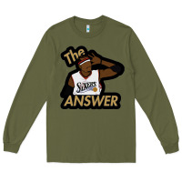 Army Green sixers the answer Long Sleeve Tee - linhVisuals