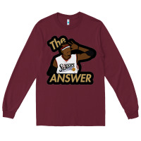 Burgundy sixers the answer Long Sleeve Tee - linhVisuals