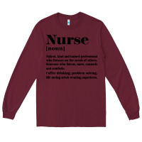 Burgundy nurse Long Sleeve Tee - linhVisuals