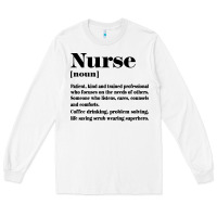 White nurse Long Sleeve Tee - linhVisuals