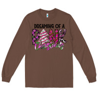 Chestnut Dreaming Of A Pink Christmas Long Sleeve Tee - CowhideDigitalArt