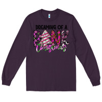 Plum Dreaming Of A Pink Christmas Long Sleeve Tee - CowhideDigitalArt
