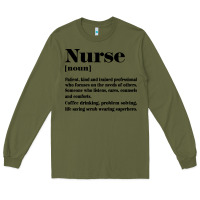 Army Green nurse Long Sleeve Tee - linhVisuals