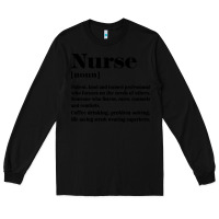 Black nurse Long Sleeve Tee - linhVisuals