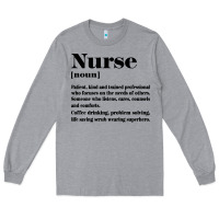 Heather Grey nurse Long Sleeve Tee - linhVisuals