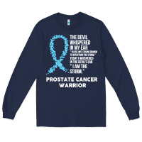 Navy prostate cancer t  shirt the devil  prostate cancer awareness support Long Sleeve Tee - linhVisuals