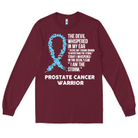 Burgundy prostate cancer t  shirt the devil  prostate cancer awareness support Long Sleeve Tee - linhVisuals