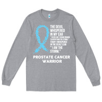 Heather Grey prostate cancer t  shirt the devil  prostate cancer awareness support Long Sleeve Tee - linhVisuals