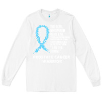White prostate cancer t  shirt the devil  prostate cancer awareness support Long Sleeve Tee - linhVisuals