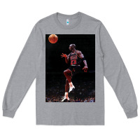 Heather Grey Michael JorDunk Long Sleeve Tee - linhVisuals