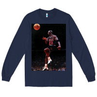 Navy Michael JorDunk Long Sleeve Tee - linhVisuals