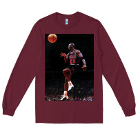 Burgundy Michael JorDunk Long Sleeve Tee - linhVisuals