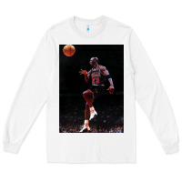 White Michael JorDunk Long Sleeve Tee - linhVisuals