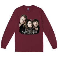 Burgundy lady antebellum Long Sleeve Tee - linhVisuals