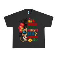 Pigment Black in a world full of princess be a chingona Urban Heavy Tee - BundleAndBundleShop