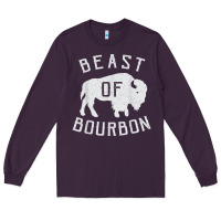 Plum beast of bourbon drinking whiskey design bison buffalo party t shirt Long Sleeve Tee - linhVisuals