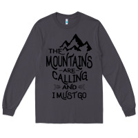 Smoke the mountains are calling and i must go   black Long Sleeve Tee - linhVisuals