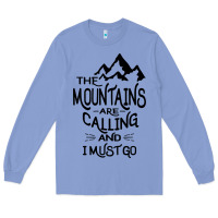 Colony Blue the mountains are calling and i must go   black Long Sleeve Tee - linhVisuals