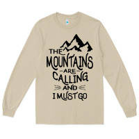 Mushroom the mountains are calling and i must go   black Long Sleeve Tee - linhVisuals