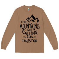 The Mountains Are Calling And I Must Go   Black Long Sleeve Tee | Teevron