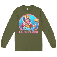 Army Green candy land king of candy land portrait t shirt Long Sleeve Tee - linhVisuals