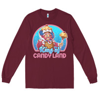 Burgundy candy land king of candy land portrait t shirt Long Sleeve Tee - linhVisuals